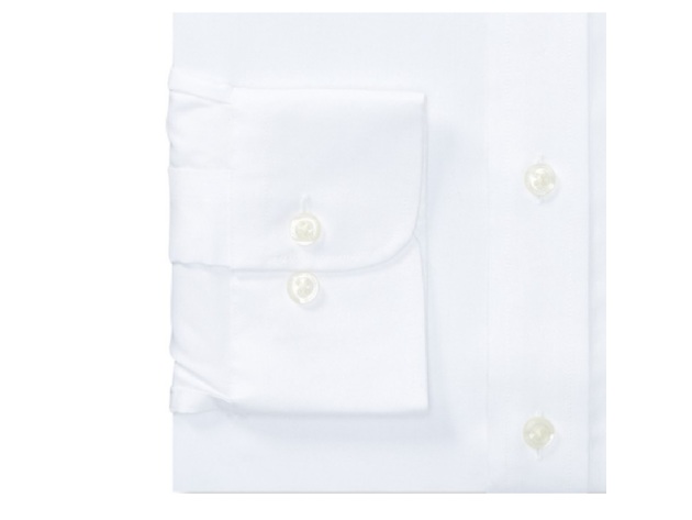 Ralph Lauren Men's Slim Fit Non-Iron Stretch Pinpoint Dress Shirt White Size 18x34-35