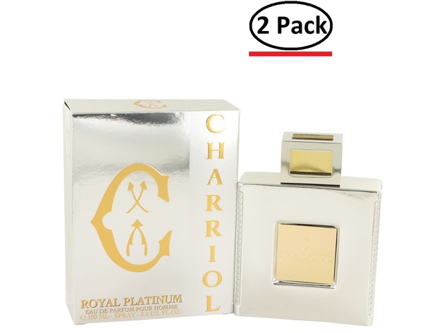 Charriol Royal Platinum by Charriol Eau De Parfum Spray 3.4 oz for Men (Package of 2)