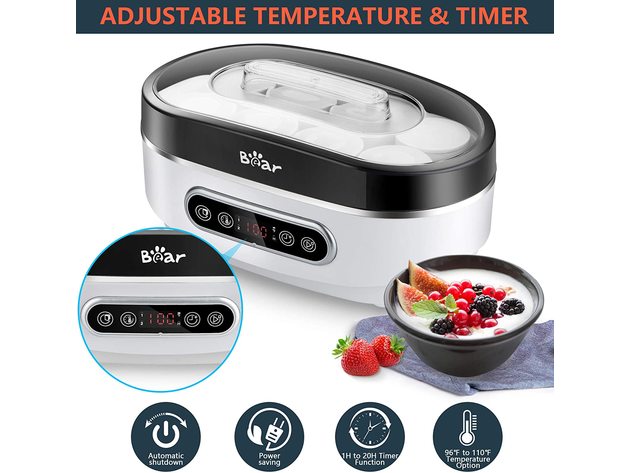 Bear Yogurt Maker SNJ-A15K1 with Timer & Temperature Control