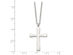 Mens Stainless Steel Cross Pendant Necklace with Chain
