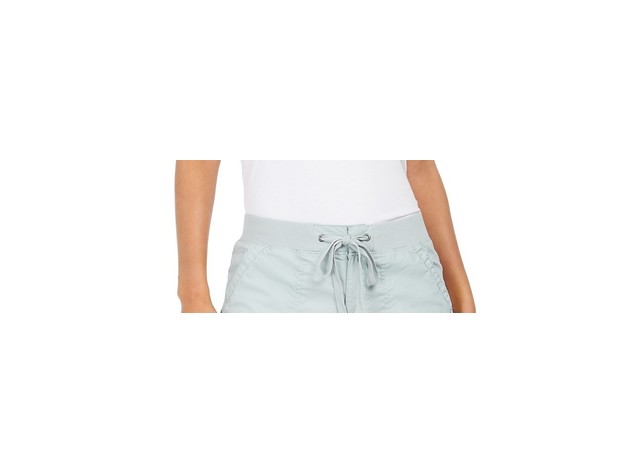 Style & Co Women's Poplin Tie Shorts Medium Blue Size X-Large