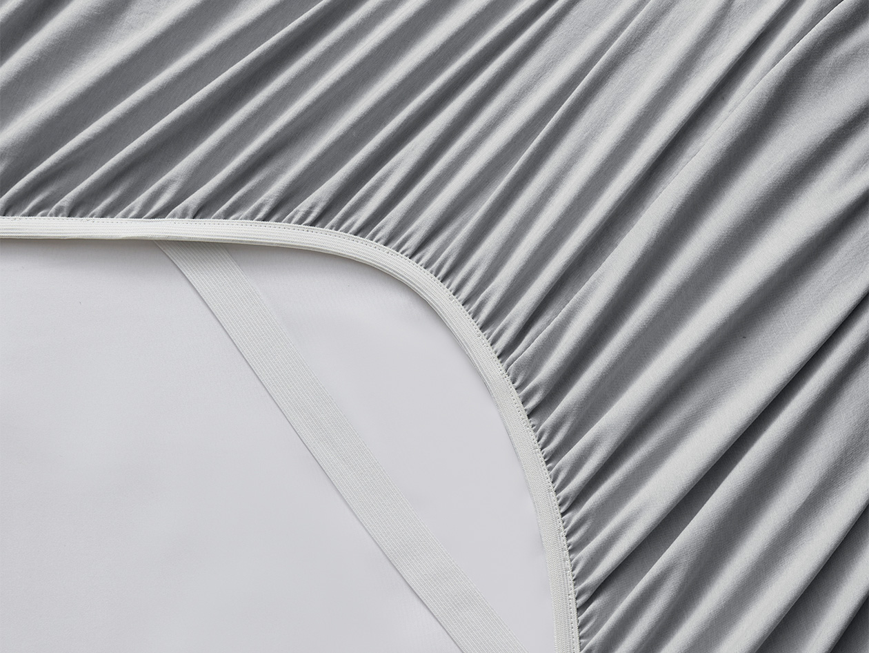 Bamboo Blend Chambray Sheet Set (Silver/Full)