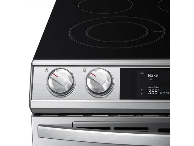 Samsung NE63T8751SS 6.3 cu. ft. Flex Duo Front Control Slide-in Electric Range with Smart Dial, Air Fry & Wi-Fi