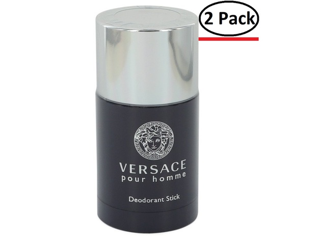 Versace Pour Homme by Versace Deodorant Stick 2.5 oz for Men (Package of 2)