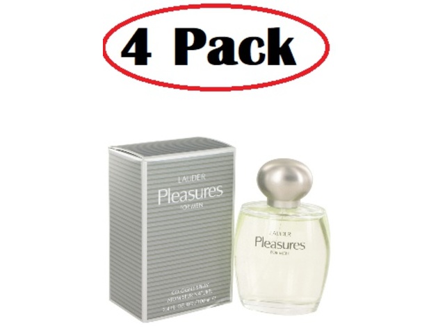 4 Pack of PLEASURES by Estee Lauder Cologne Spray 3.4 oz