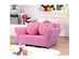 Costway Kids Sofa Strawberry Armrest Chair Lounge Couch w/2 Pillow Children Toddler Pink - Pink