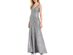 Sequin Hearts Women's Glitter V-Neck Trumpet Gown Silver Size 0
