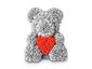 Grey Teddy with Red Heart