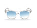 Tom Ford White/Crystal & Blue Mirror Cat Sunglasses