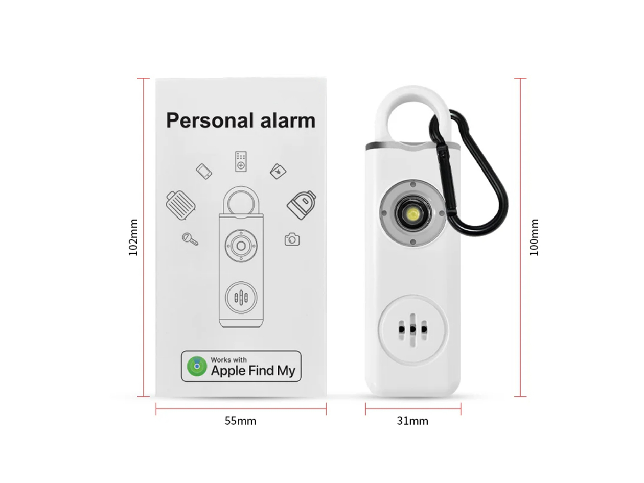 2-in-1 Personal Safety Alarm with Apple Find My Smart Tracking