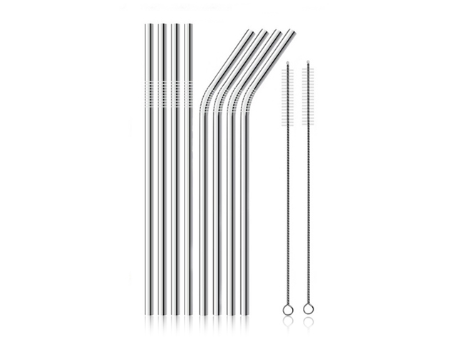 Stainless Steel Straws: 8-Pack