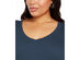 Karen Scott Women's Plus Size Cotton V-Neck Top Navy Size 1X