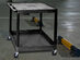 Offex 35"H Multipurpose Large Flat Top & Tub Bottom Shelf Cart, Black