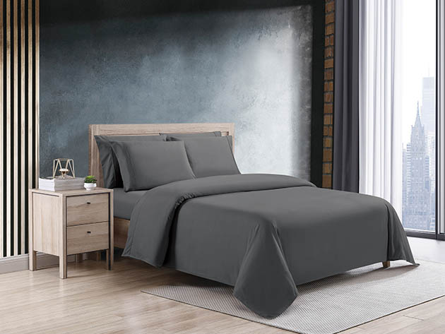 Kathy Ireland 6-Piece CoolMax Sheet Set (Grey/Queen)