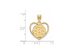 SS 14k Yellow Gold Plated NHL Boston Bruins Heart Pendant