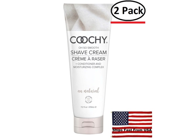 [ 2 Pack ] Coochy Shave Cream - Au Natural - 7.2 Oz