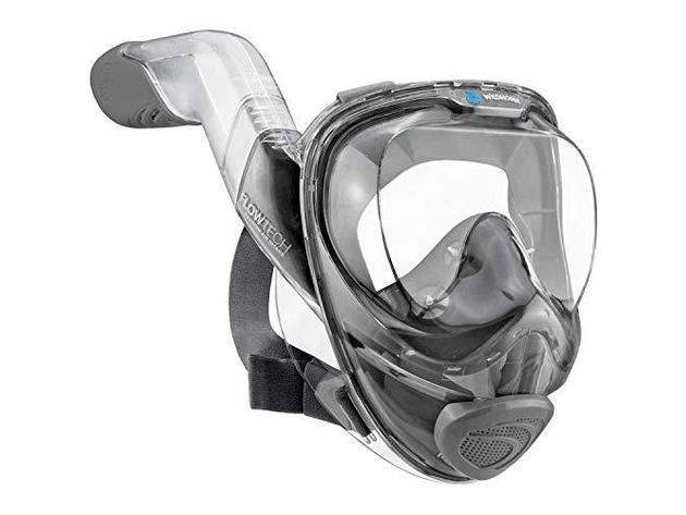 WildHorn Outfitters Seaview 180° V2 Full Face Snorkel Mask, Large - Stealth- (new)