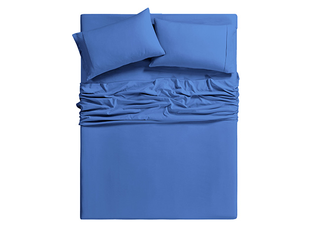 6-Piece Bamboo-Blend Comfort Luxury Sheet Set (Warm Blue/Full)