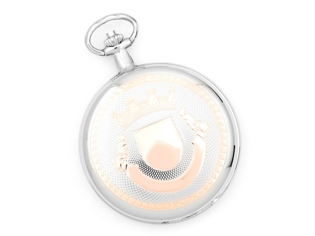 Charles Hubert 2-tone Rose Finish 17Jewel Brass Pocket Watch