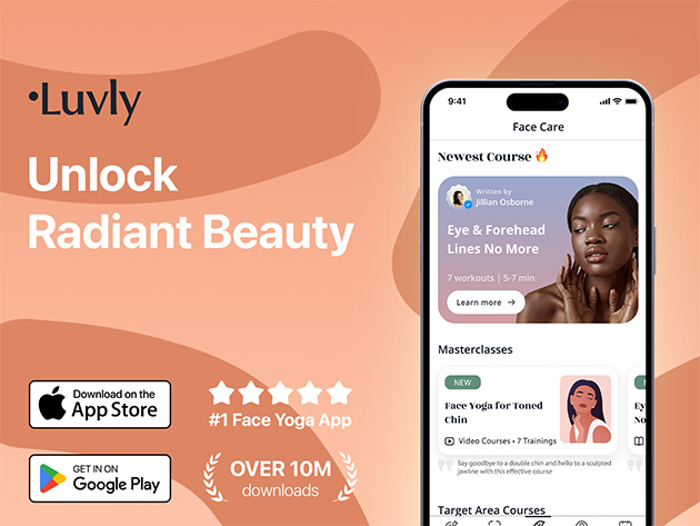 Luvly Holistic Face Yoga App - Premium: Lifetime Subscription