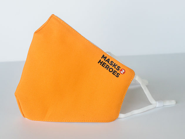 Masks2Heroes Mask with PM2.5 Filter (Black & Orange/2-Pack)