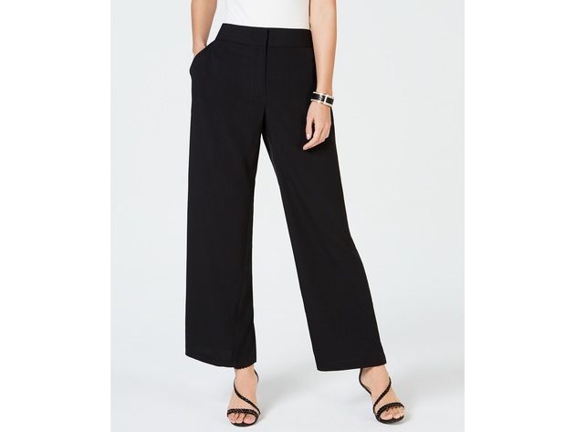 Thalia Sodi Women's Wide-Leg Pants Woven Pants Black Size Medium
