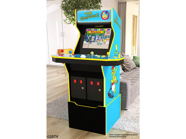 Arcade1up SIMPS4PARC The Simpsons Arcade Cabinet with Riser and Stool