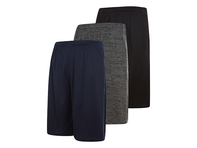 Athletic Shorts for Men with Pockets (3-Pack, Set G/Medium)