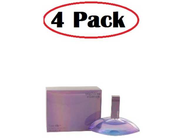 4 Pack of Euphoria Essence by Calvin Klein Eau De Parfum Spray 3.4 oz