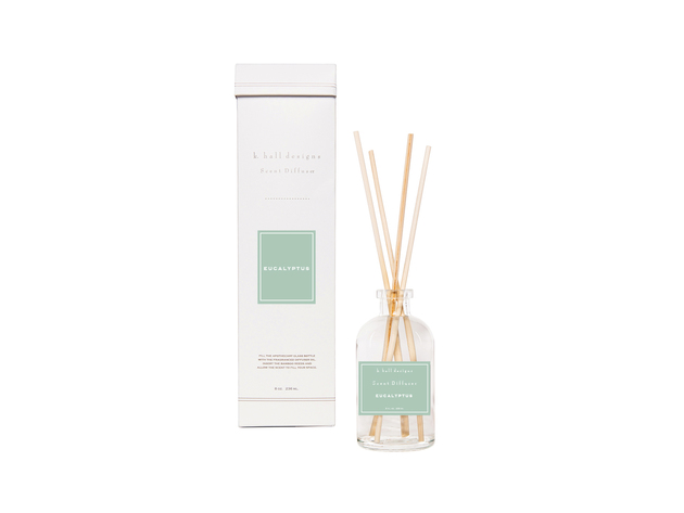 K. Hall Designs Eucalyptus Scent Diffuser Kit - 8oz (236ml)