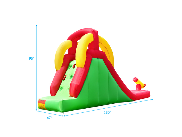 Costway Inflatable Water Slide Bounce House Bouncer Kids Jumper Climbing w/ 480W Blower