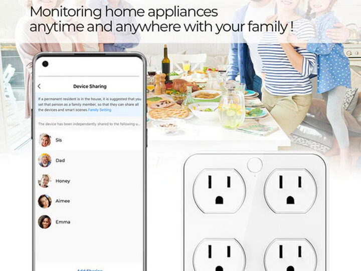 Wireless Wall Tap Smart Plug, Surge Protector, 4 Outlet Extender with –  Sungale E-Store