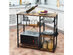 Costway Industrial Kitchen Baker's Rack Microwave Stand Utility Storage Shelf w/ 6 Hooks