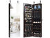 Costway Mirrored Wall Jewelry Cabinet W/ Lights&Drawer - Brown