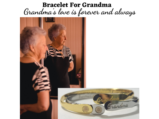 Grandma Bracelets, Engraved Bracelets Grandmas love is forever & always