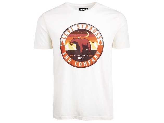 Levi's Men's Bear Logo T-Shirt White Size Medium