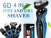 6D Multifunctional 4-in-1 Rechargeable Washable Shaver