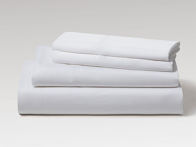 Kathy Ireland 300 Thread Count 100% Bamboo Rayon Sheet Set (King/White)