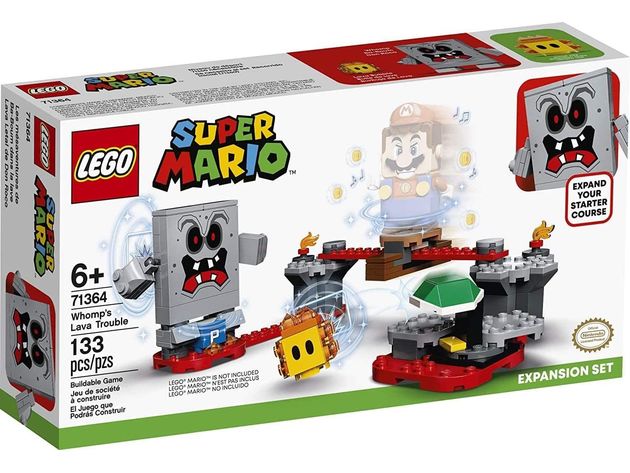 LEGO Super Mario Adventures Whomp's Lava Trouble Expansion Set Building Kit, 133 Pieces (New Open Box)