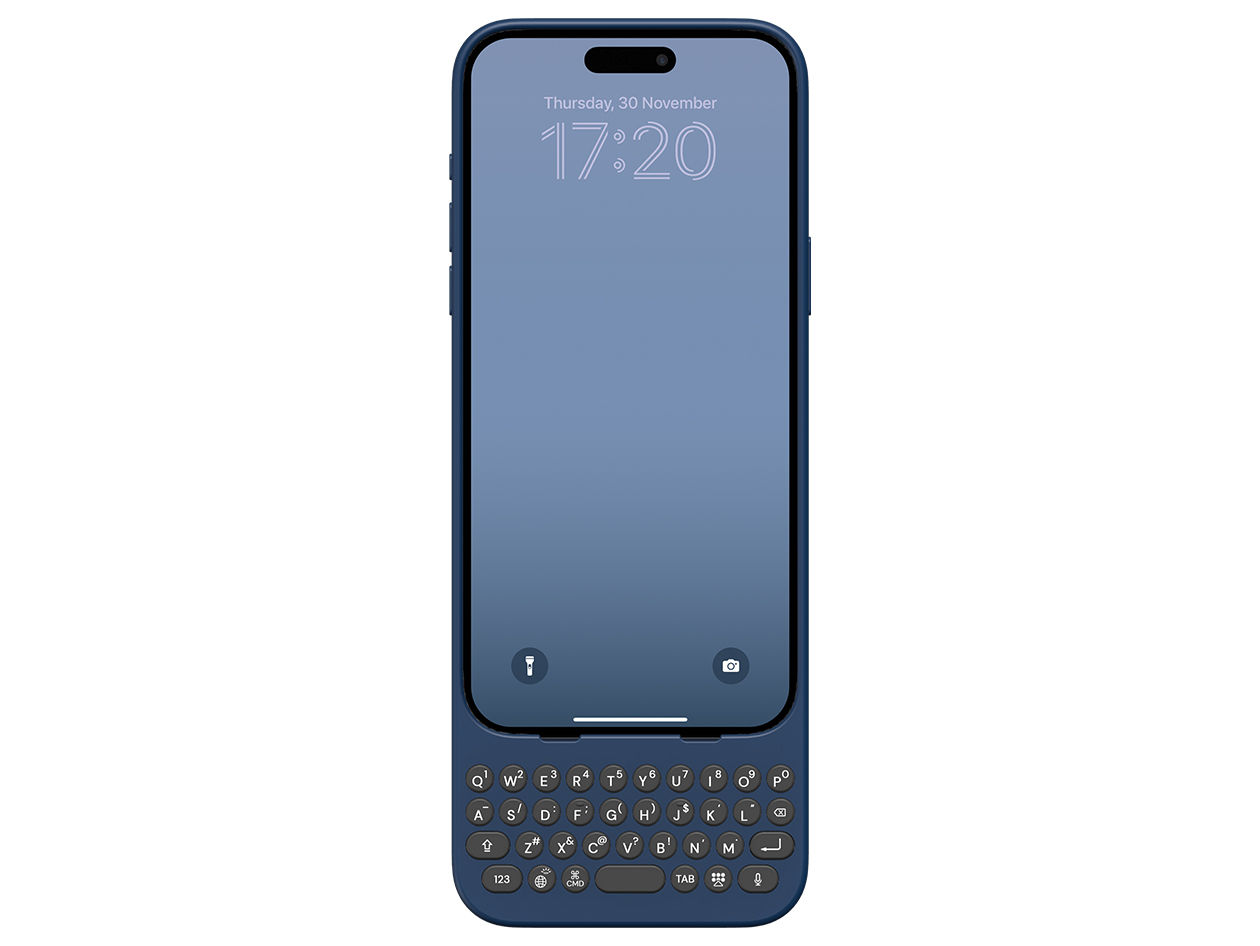 Clicks Keyboard Phone Case for (Royal Ink/iPhone 15 Pro)