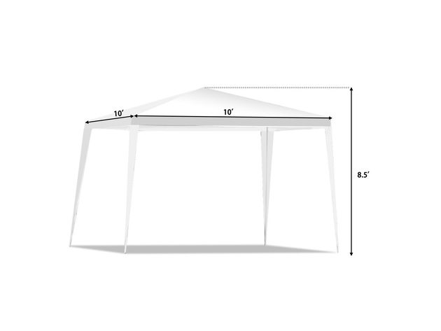 Costway 10'x10'Outdoor Heavy dutyPavilion Cater Events Outdoor Party Wedding Tent - White