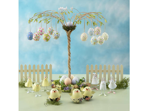 MacKenzie-Childs Chick Ornaments - Set of 3