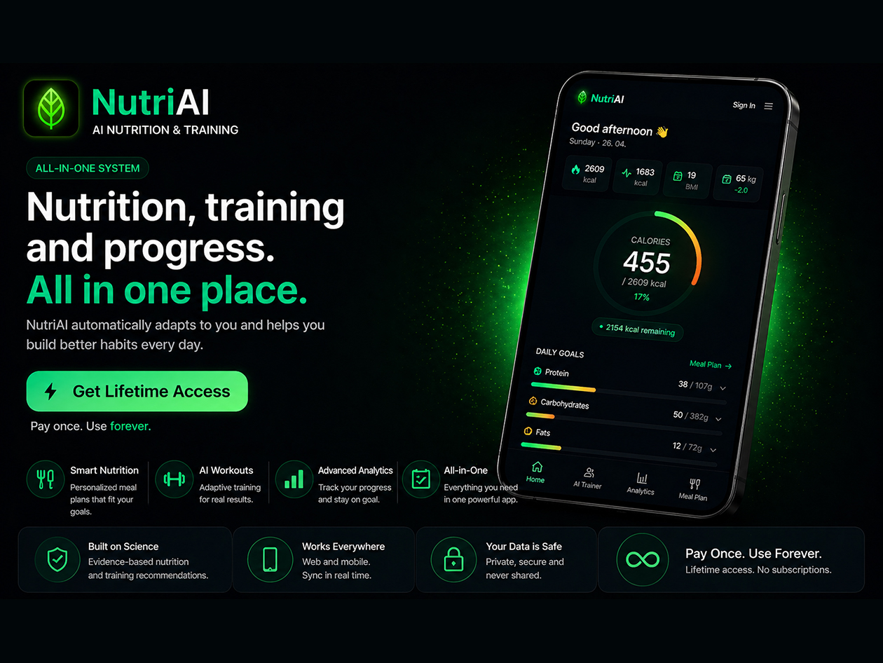 NutriAI Premium Plan: Lifetime Subscription