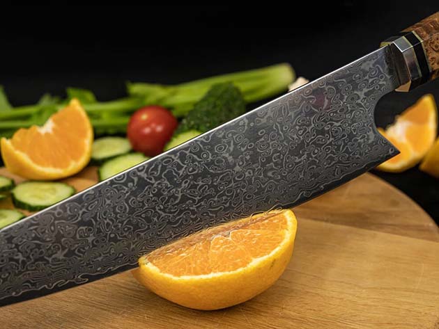 Seido™ Kiritsuke 8.5" Damascus Chef Knife (White)
