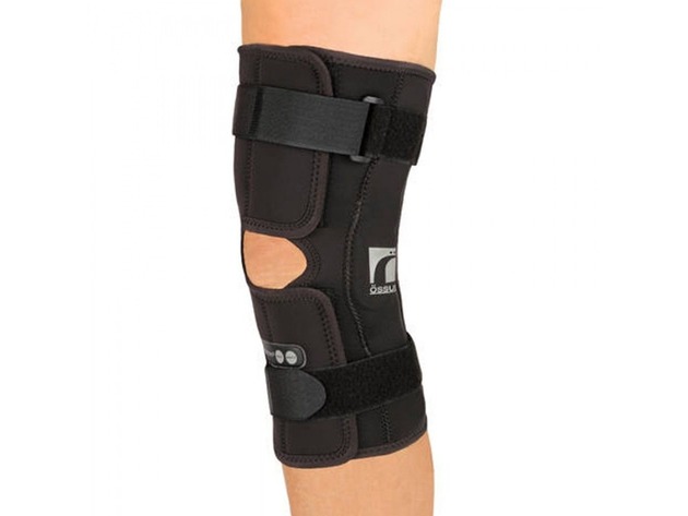 Ossur Rebound ROM Hinge Short Sleeve Knee Brace With Patella Support, X-Small, Black