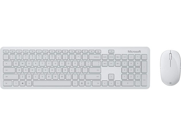 Microsoft - Wireless Bluetooth Mechanical Keyboard and Mouse Bundle - Glacier