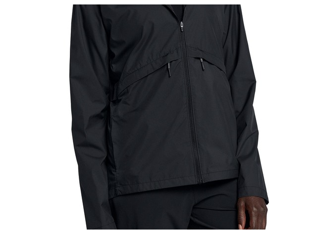 Nike Women's Essential Packable Hooded Running Jacket Black Size Medium