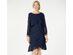 Sl Women's Fashions Long-Sleeve Tiered Chiffon Dress Navy Size 12
