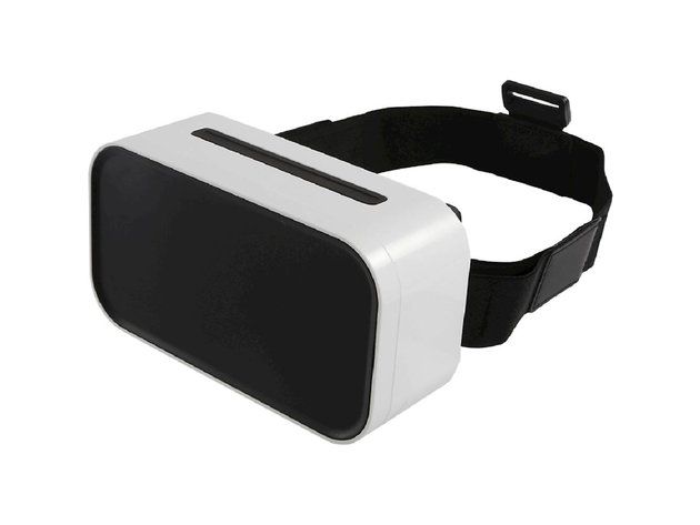 Sharper Image Virtual Reality Headset with Over-The-Ear Headphones, White and Black [New Open Box]