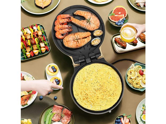 Bear Electric Griddle, 11.8'' Smokeless Indoor Grill with Nonstick